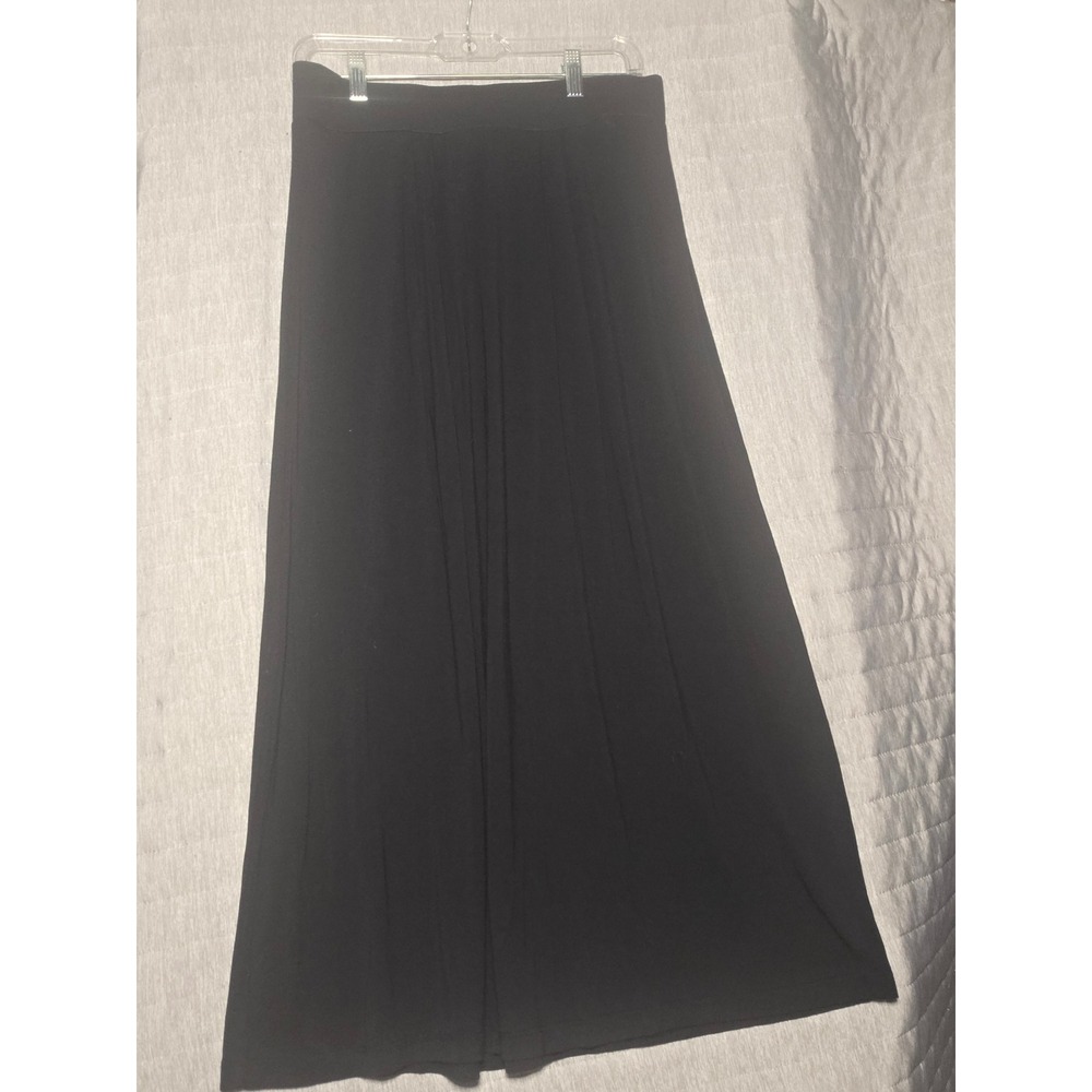 579 Dana Buchman Black Maxi Skirt Womens Medium Stretch Jersey A-Line‎ RN73277